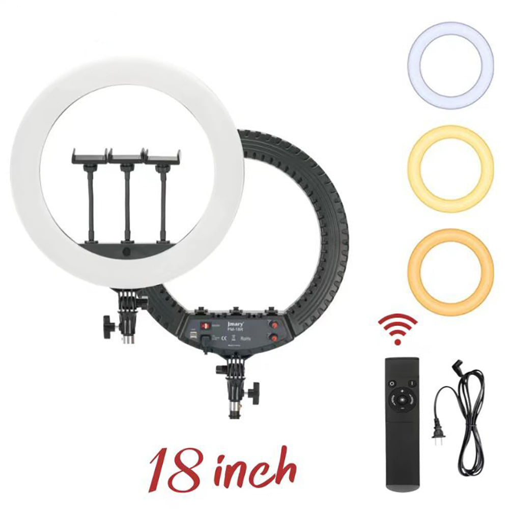 Jmary FM-18R Uzaktan Kumandalı 43cm Işıklı Telefon Tutucu Ring Light Jmary FM-18R Uzaktan Kumandalı 43cm Işıklı Telefon Tutucu Ring Light